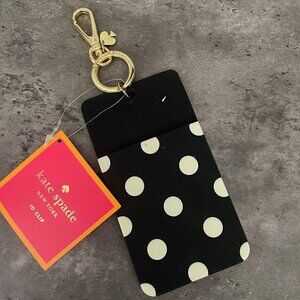 NWT Kate Spade New York Women's Id Clip, Black Dot